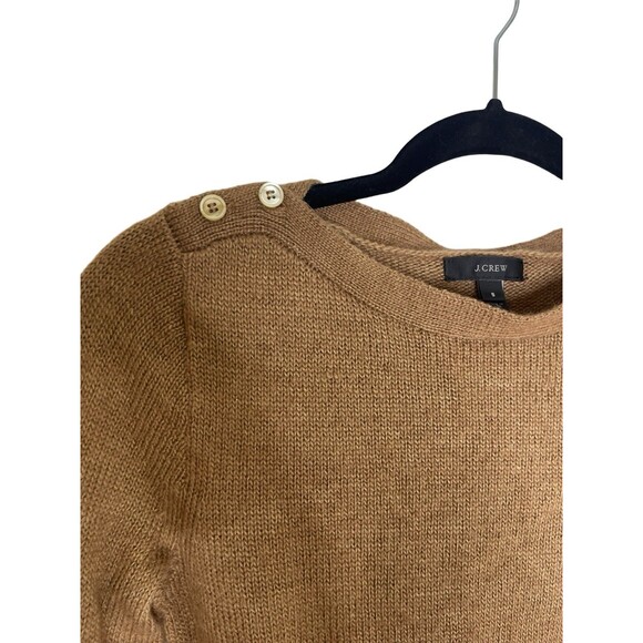 J.Crew Sweater Wool Mohair blend Women Size Small Brown w/ Buttons - Picture 4 of 11